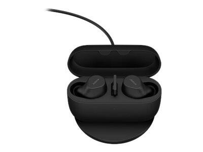 Jabra Evolve2 Buds UC Headset In-Ear (Bluetooth, kabellos, USB-A, Ladecase, Wireless-Charging-Pad) austiņas