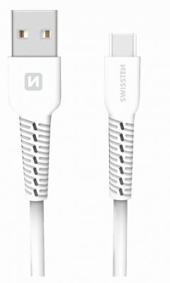 Swissten Basic Universāls Quick Charge 3.1 USB-C Datu un Uzlādes Kabelis 1m Balts USB kabelis