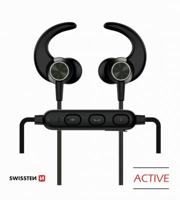 Swissten Active Wireless Bluetooth 4.2 Earphones / A2DP / AVRCP / HSP / HFP / Bezvadu Sporta Austiņas Melnas
