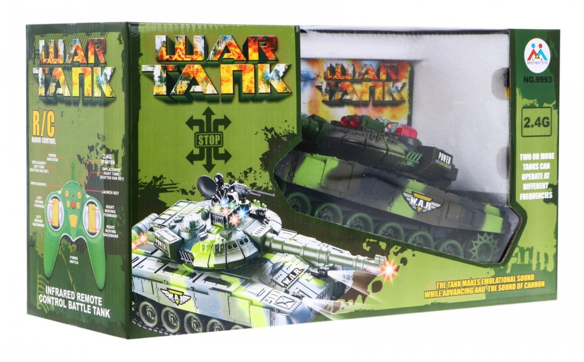 RoGer R/C Tanks Camouflage Rotaļu Mašīna 2.4 GHz ZRC.9993.ZIE (4752168121153) Radiovadāmā rotaļlieta