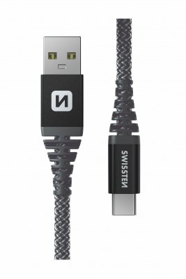 Swissten Kevlar Kabelis USB / USB-C / 1.5m / 60w USB kabelis