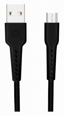 Swissten Basic Fast Charge 3A Micro USB Datu un Uzlādes Kabelis 1m Melns USB kabelis