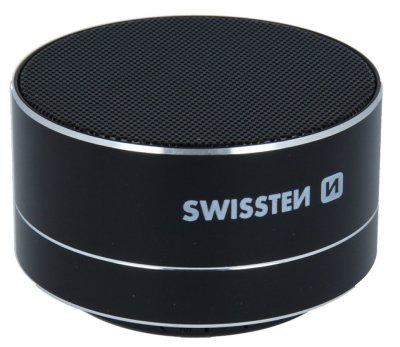 Swissten Bluetooth 4.0 Bezvadu Skaļrunis ar Micro SD / Telefona Zvana Funkcija / Metāla Korpus / 3W / Melns pārnēsājamais skaļrunis
