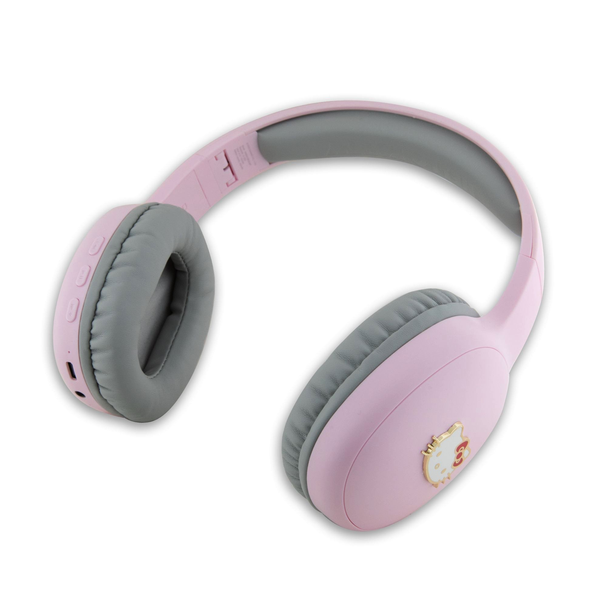 Hello Kitty Bicolor Kitty Metal Head Logo Bluetooth Stereo Headphones Pink HKBHA1BKHLMP (3666339190491) austiņas