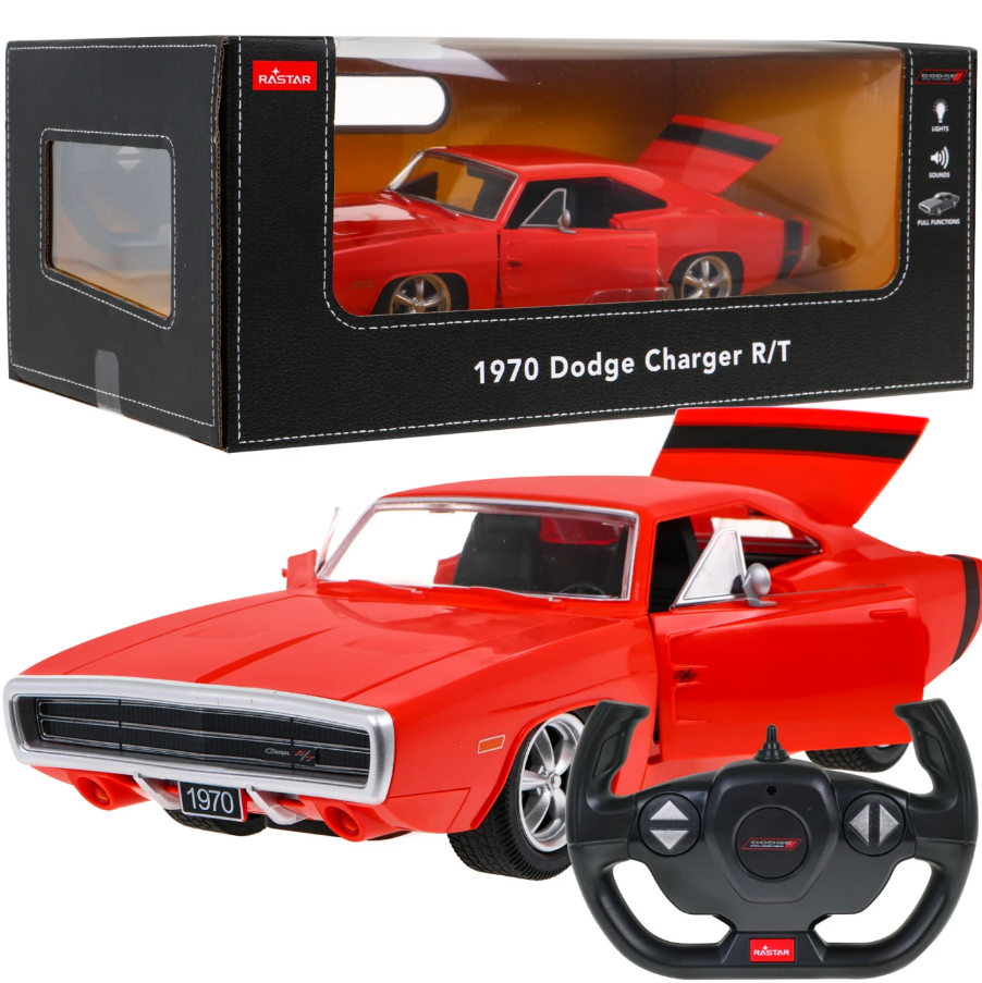 Rastar Dodge Charger R T R/C Rotaļu mašīna 1:16 ZRC.99000.CR (6930751321151) Radiovadāmā rotaļlieta