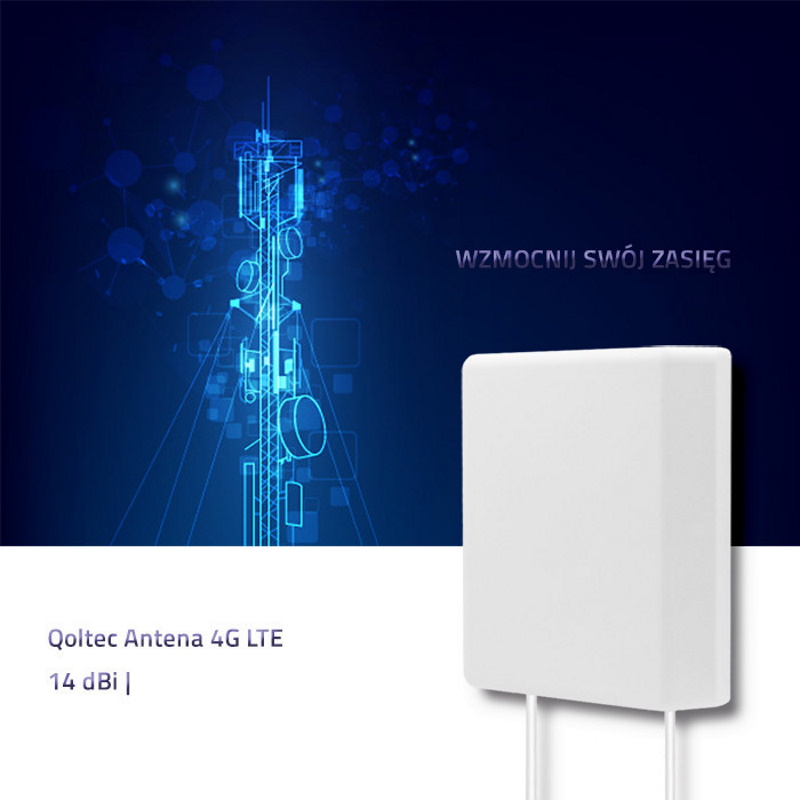 Qoltec 57020 4G LTE Antenna |14 dBi | Outdoor antena