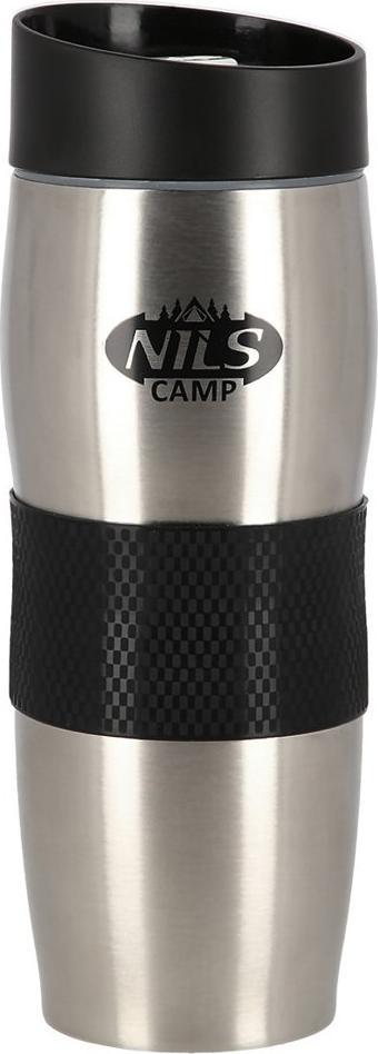 NILS CAMP thermal mug NCC05 Black and silver termoss