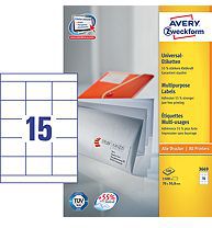 Avery Zweckform Etykiety Uniwersalne, Biale 70x50.8mm 100 arkuszy (3669) 3669 (4004182036693) uzlīmju printeris