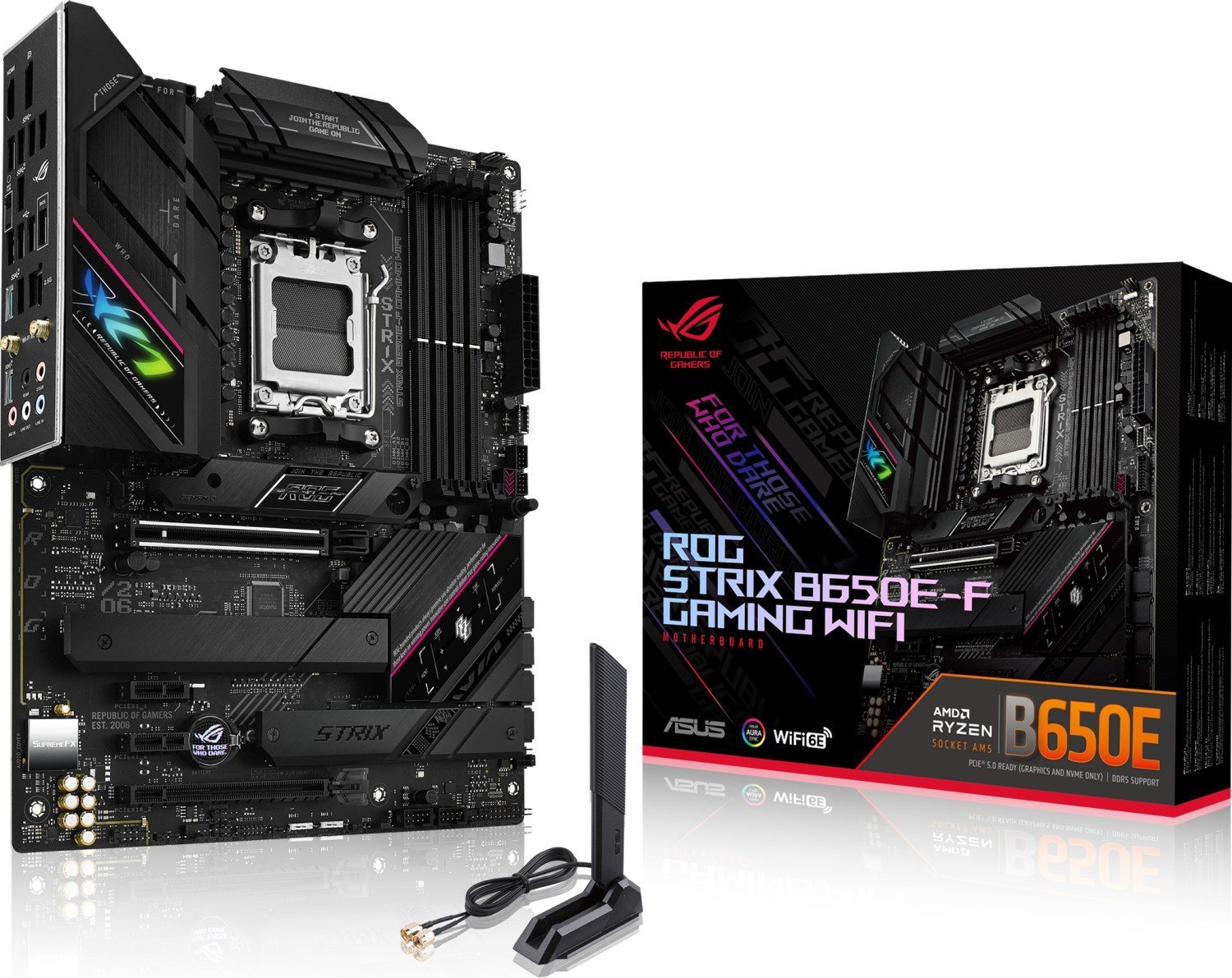 ASUS ROG STRIX B650E-F GAMING WIFI AM5 pamatplate, mātesplate