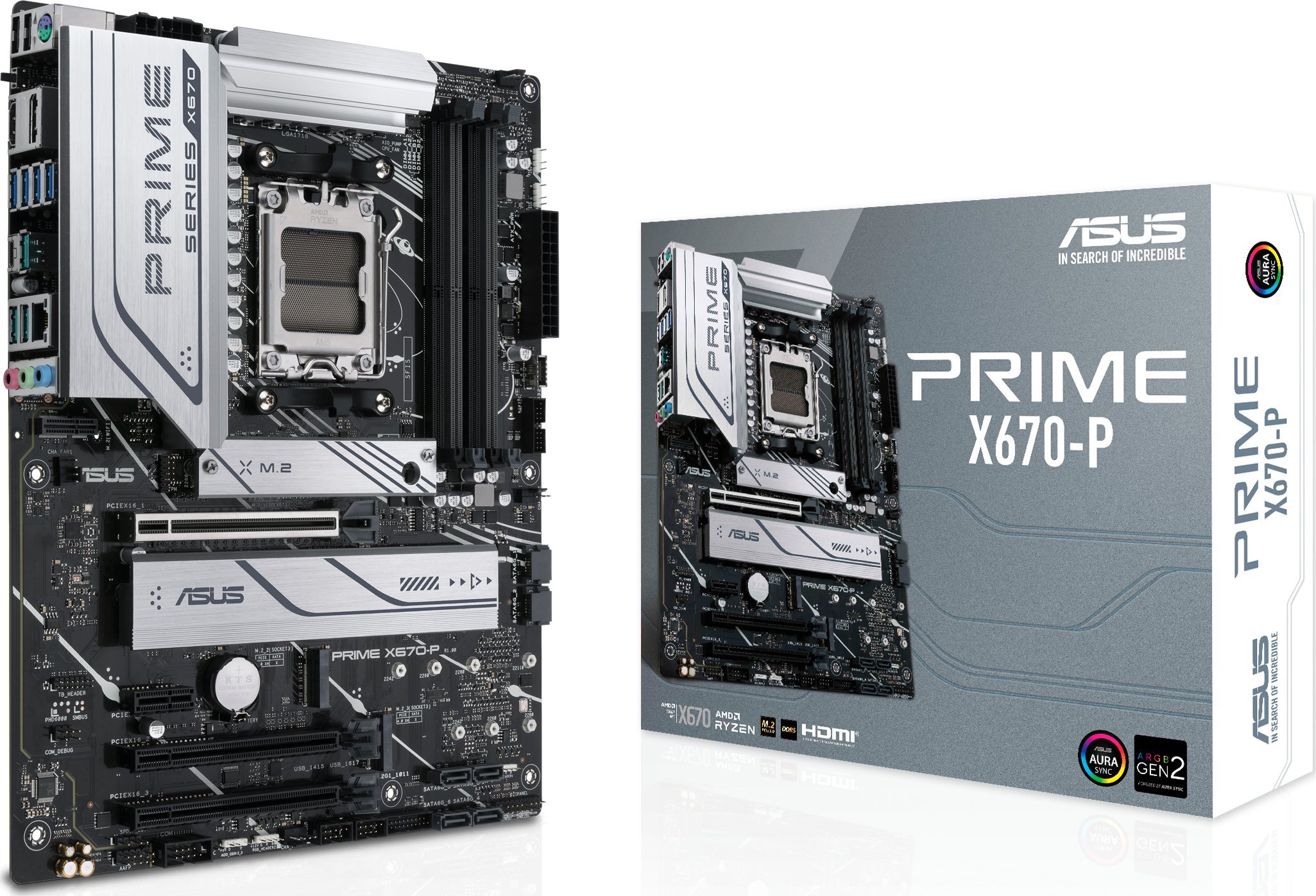 ASUS PRIME X670-P AM5 ATX MB 4xDIMM pamatplate, mātesplate