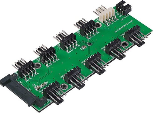 Akasa Sterownik wentylatorow 10x PWM Flexa FP10H (AK-CBFA09-50BK) aksesuārs datorkorpusiem