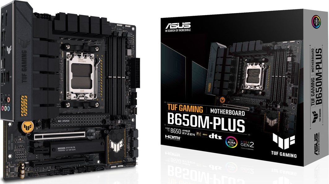 Motherboard TUF GAMING B650M-PLUS AM5 4DDR5 DP/HDMI mATX pamatplate, mātesplate