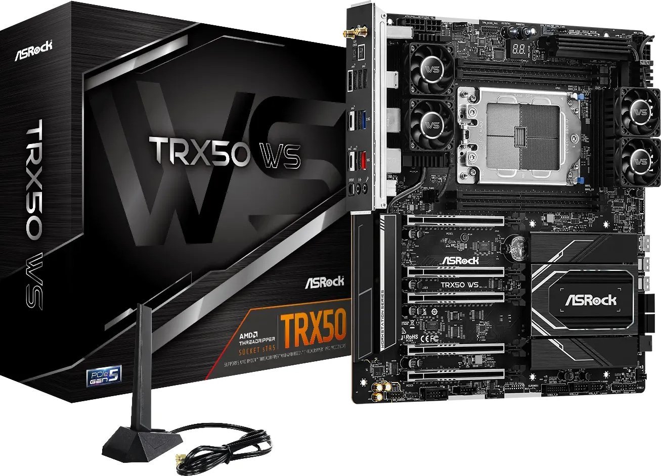 MB ASRock AMD TRX50 Threadripper pamatplate, mātesplate