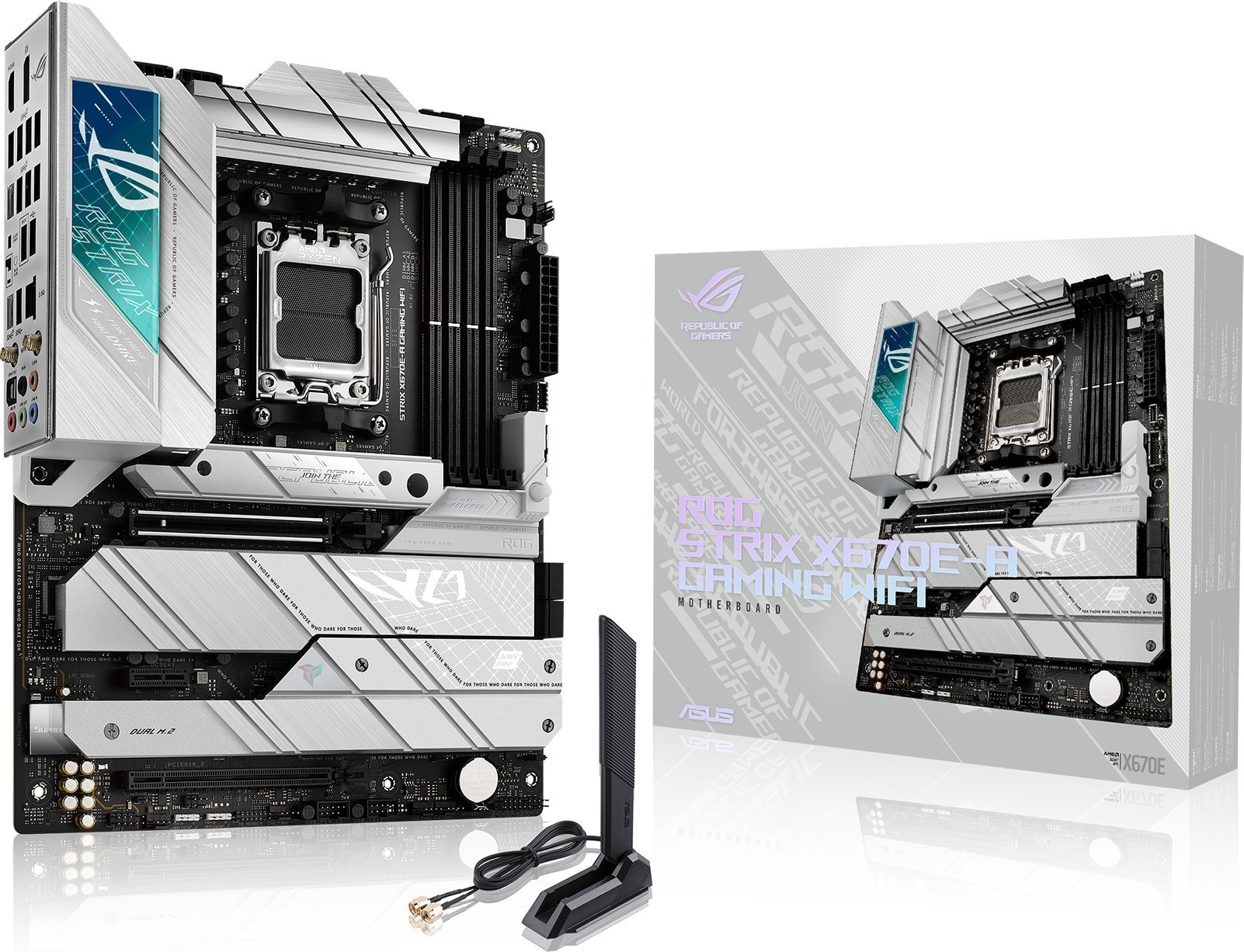 ASUS ROG STRIX X670E-A GAMING WIFI AM5 pamatplate, mātesplate