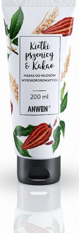 Anwen ANWEN_Maska do wlosow wysokoporowatych Kielki Pszenicy i Kakao 200ml 5907222404911