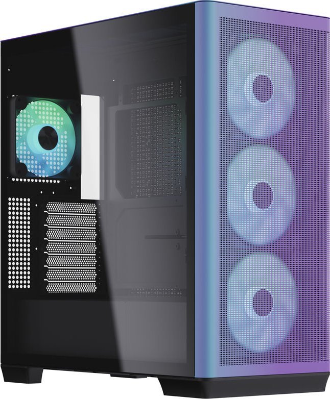 APNX C1 Midi-Tower ATX-Gehause, Tempered Glass - ChromaFlair Datora korpuss