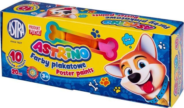 Astra Farby plakatowe Astrino 10 kolorow - 20 ml [opakowanie=6szt] Astra TARGI AE500AST (5901137158037)