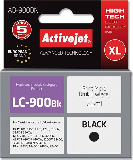 Activejet ink for Brother LC900Bk kārtridžs