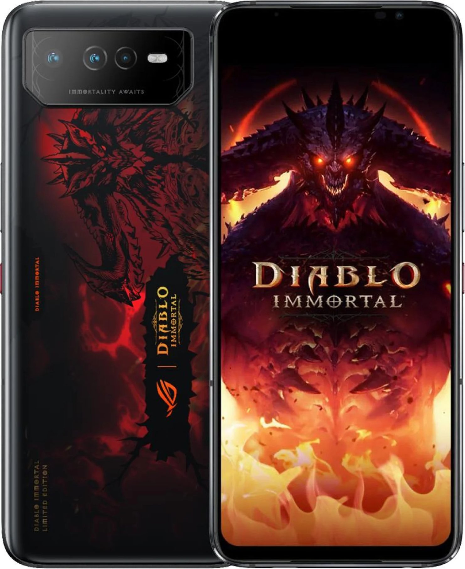 Asus ROG Phone 6 Diablo Immortal Edition Hellfire Red, 6.78 ", AMOLED, 1080 x 2448 pixels, Qualcomm SM8475, Snapdragon 8+ Gen 1 (4 nm), Inte Mobilais Telefons