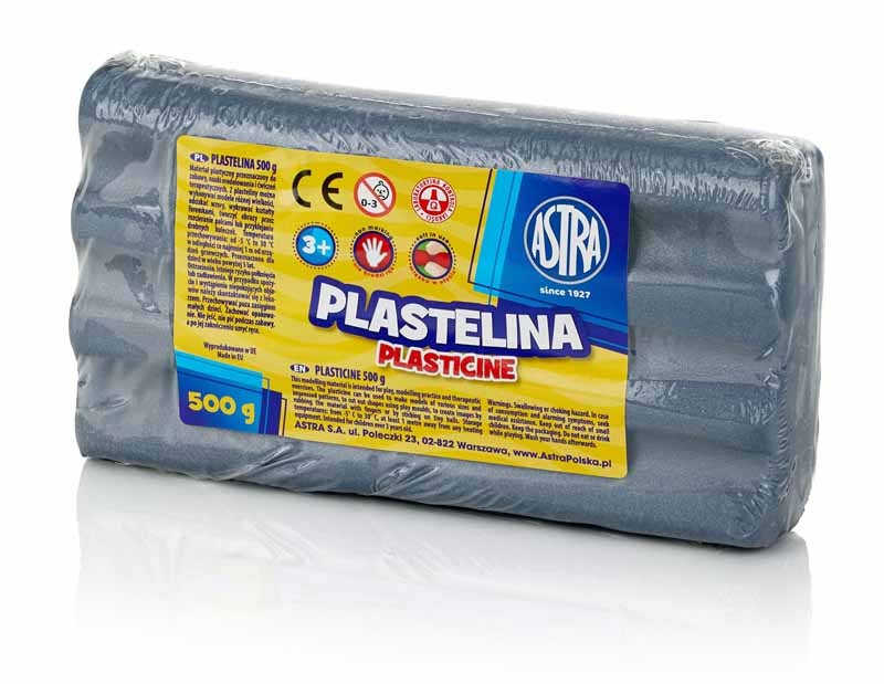 Astra Plastelina 500 g srebrna (303117015) 303117015 (5901137108773) materiāli konstruktoriem