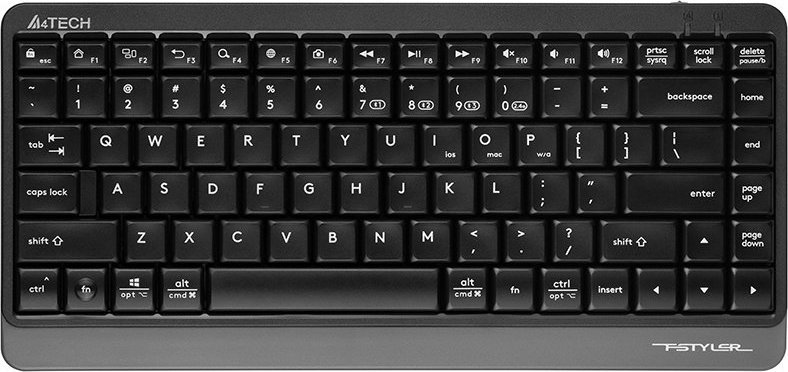 Keyboard A4TECH FSTYLER FBK11 2.4GHz+BT Black and grey A4TKLA47124 klaviatūra