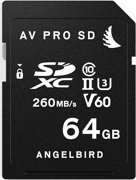 Karta Angelbird AV PRO SD MK2 V60 SDXC 64 GB Class 10 UHS-II/U3 V60 (AVP064SDMK2V60) atmiņas karte