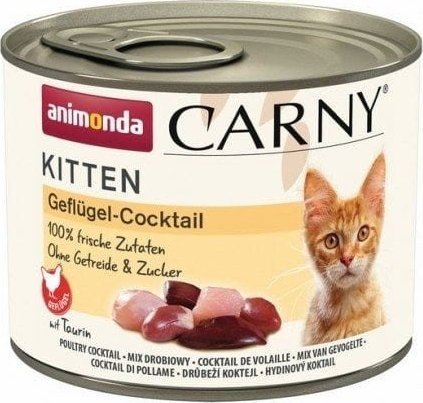 Animonda ANIMONDA Carny Kitten smak: koktajl drobiowy 200g 12706297 (4017721839631) kaķu barība