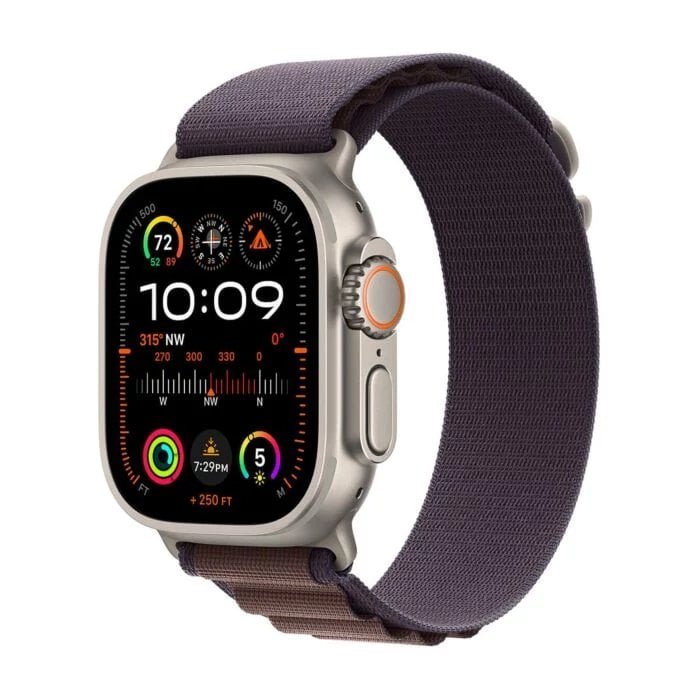 Watch Ultra 2 GPS + Cellular, 49mm Titanium Case with Indigo Alpine Loop - L Viedais pulkstenis, smartwatch