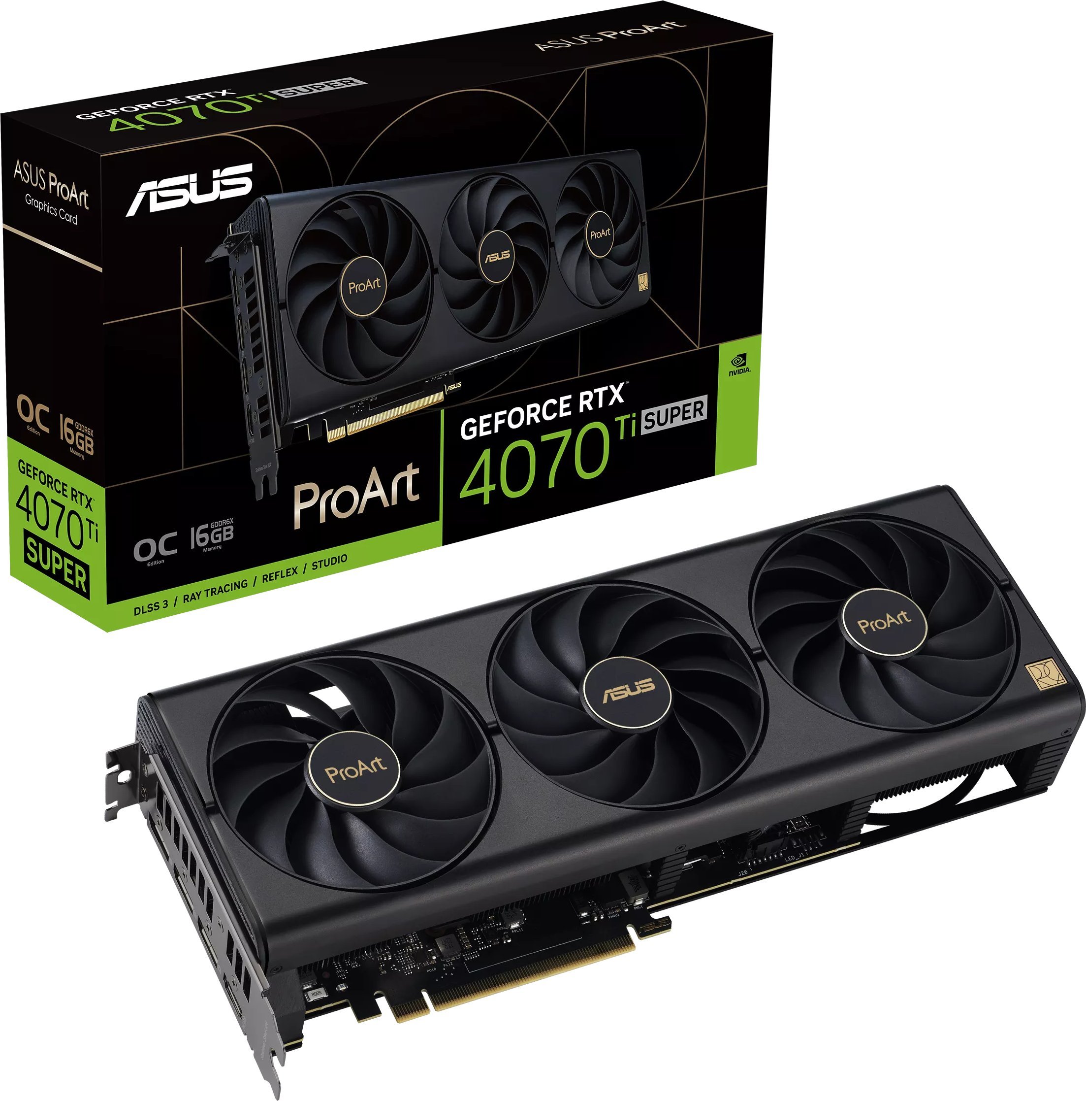 Asus ProArt OC GeForce RTX 4070 Ti SUPER 16 GB | NVIDIA | 16 GB | GeForce RTX 4070 Ti SUPER | GDDR6X video karte