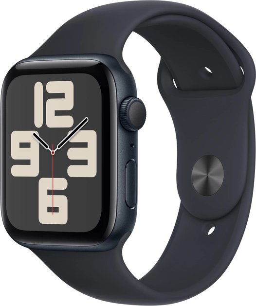Smartwatch Apple Watch SE 2023 GPS 44mm Midnight Alu Sport S/M Czarny (MRE73QI/A) 13148508 (195949004490) Viedais pulkstenis, smartwatch