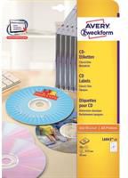 Avery Zweckform Etykiety na Plyty CD/DVD, 25 sztuk 4004182233825 (4004182233825) matricas
