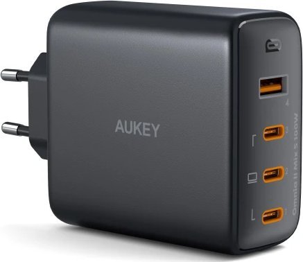 Ladowarka Aukey PA-B7S 1x USB-A 3x USB-C  (PA-B7S BK) PA-B7S BK (689323785575) iekārtas lādētājs