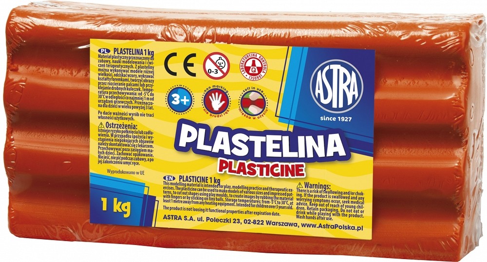 Astra Plastelina 1 kg czerwona (303111006) 303111006 (5900263030163) materiāli konstruktoriem