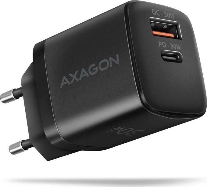 AXAGON ACU-PQ30, PD&QC wall charger 30W black iekārtas lādētājs