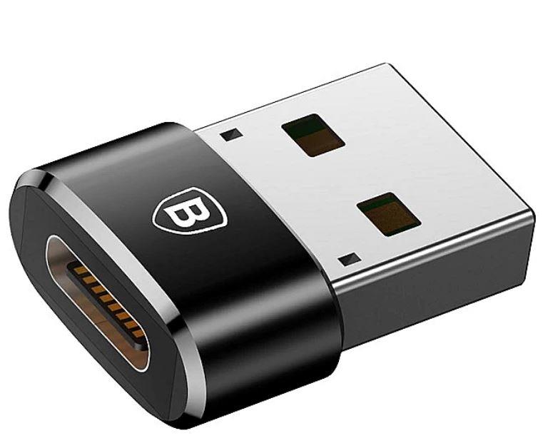 Baseus CAAOTG-01 universāls OTG adapteris USB 3.0 uz USB-C 3.1 pelēks