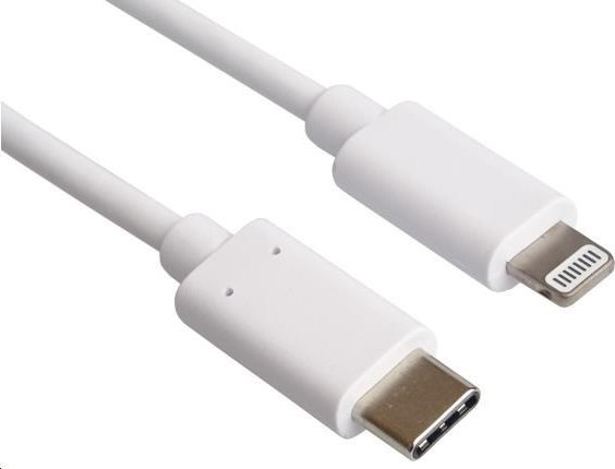 Kabel USB PremiumCord Lightning - USB-C 1 m Bialy (kipod53) kipod53 (8592220018757) USB kabelis