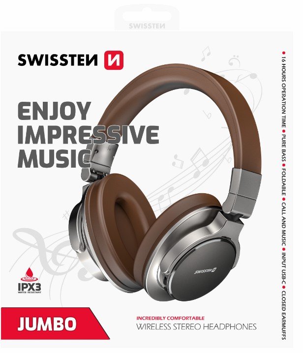 Swissten Jumbo Bluetooth Bezvadu Austiņas Ar FM / AUX austiņas