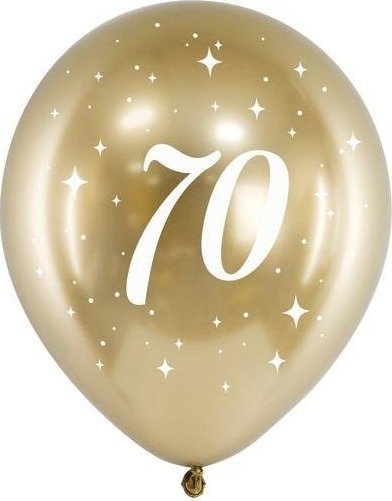 PartyDeco Balony Glossy 70-tka 30cm zlote 6szt 513400 (5900779168459)