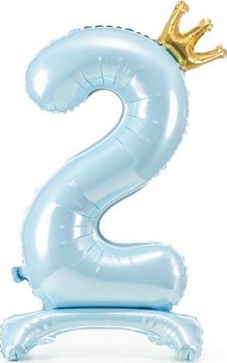 PartyDeco Stojacy balon foliowy 2 84cm blekitny 512824 (5900779167780)