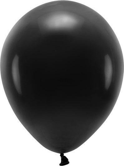 Party Deco Balony Eco 30cm, pastelowe czarne (1 op. / 10 szt.) ECO30P-010-10 (5900779138223)
