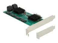 DeLOCK 8P SATA PCIe x1 card - LP - 90072 aksesuārs datorkorpusiem