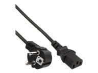 Stromkabel - CEE 7/7 (S) gewinkelt zu IEC 60320 C13 gewinkelt - 50 cm - Schwa... adapteris