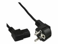 Stromkabel - CEE 7/7 (M) gewinkelt zu IEC 60320 C13 links gewinkelt - 1 m - S... adapteris