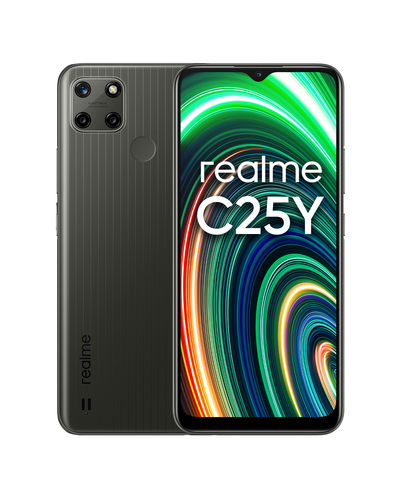 Realme C25Y 4GB/128GB, Android, metal grey Mobilais Telefons