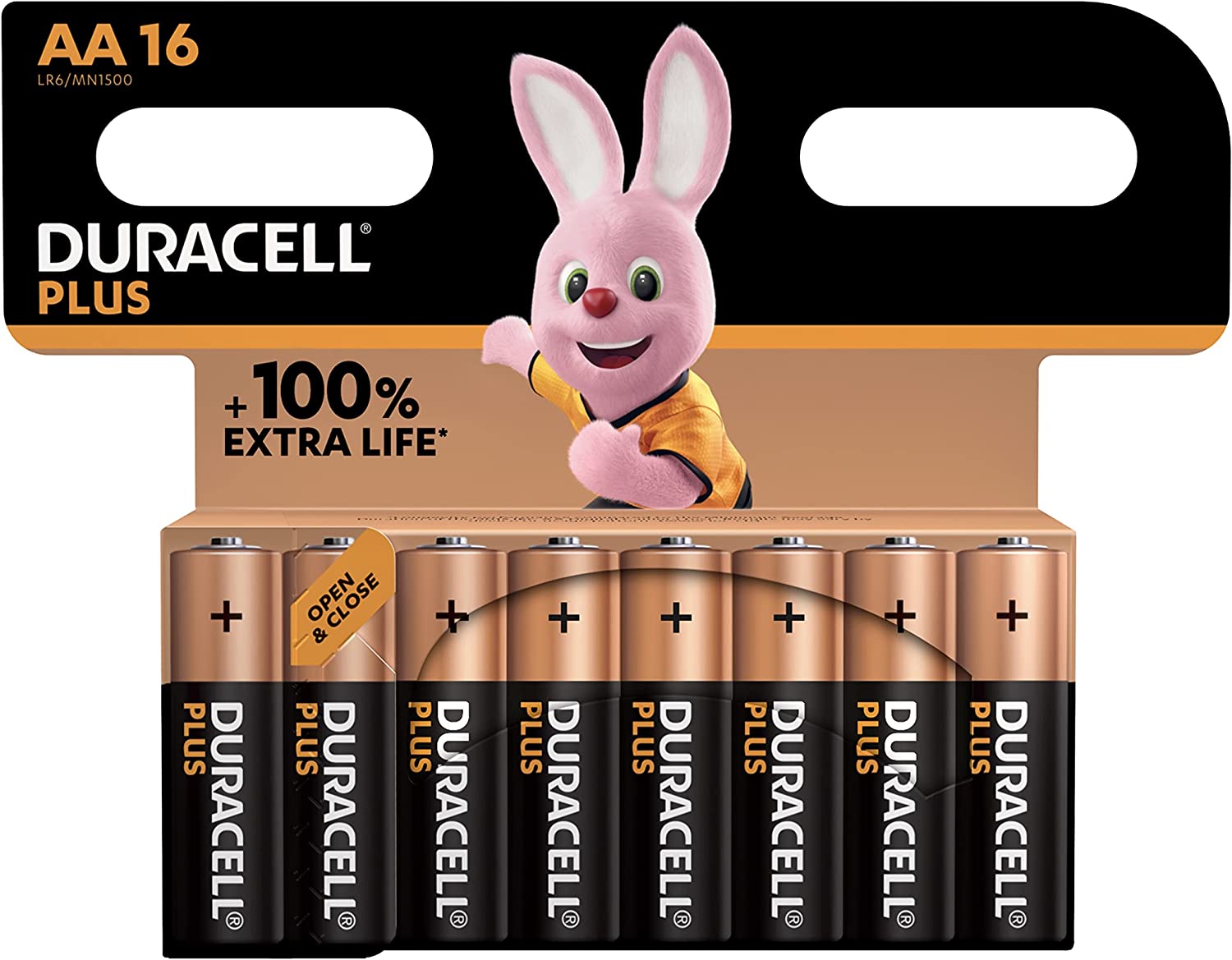 Duracell Batterie Plus NEW - AA (MN1500/LR06) Mignon   16St. UPS aksesuāri