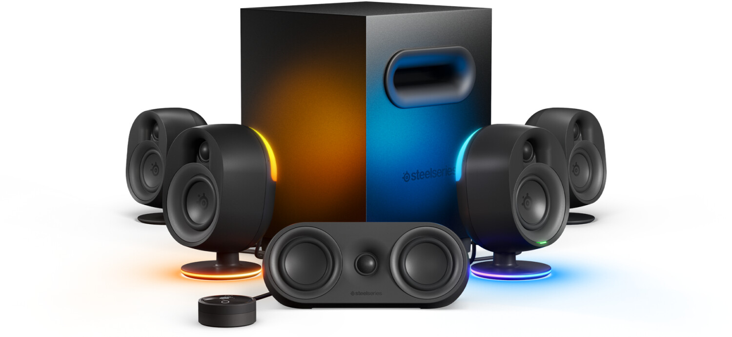 SteelSeries Arena 9, speakers (black, 3.5 mm jack, Bluetooth, optical input) 61549 (5707119041430) datoru skaļruņi