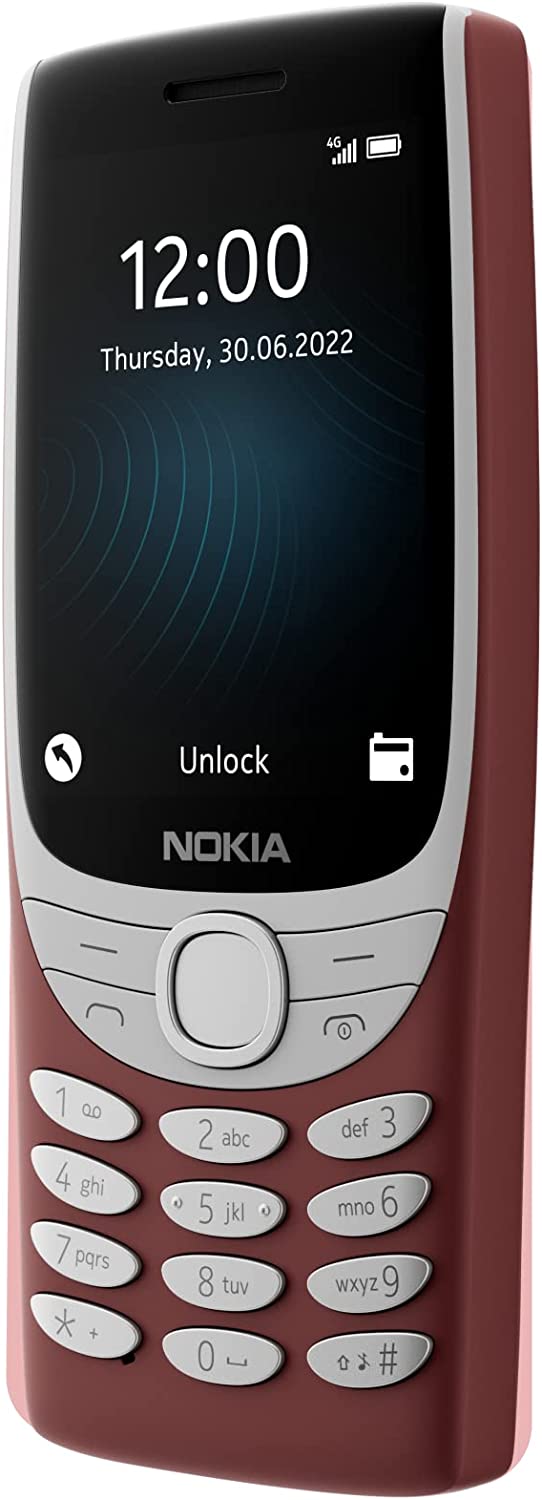 Nokia 8210 4G Dual Sim rot Mobilais Telefons