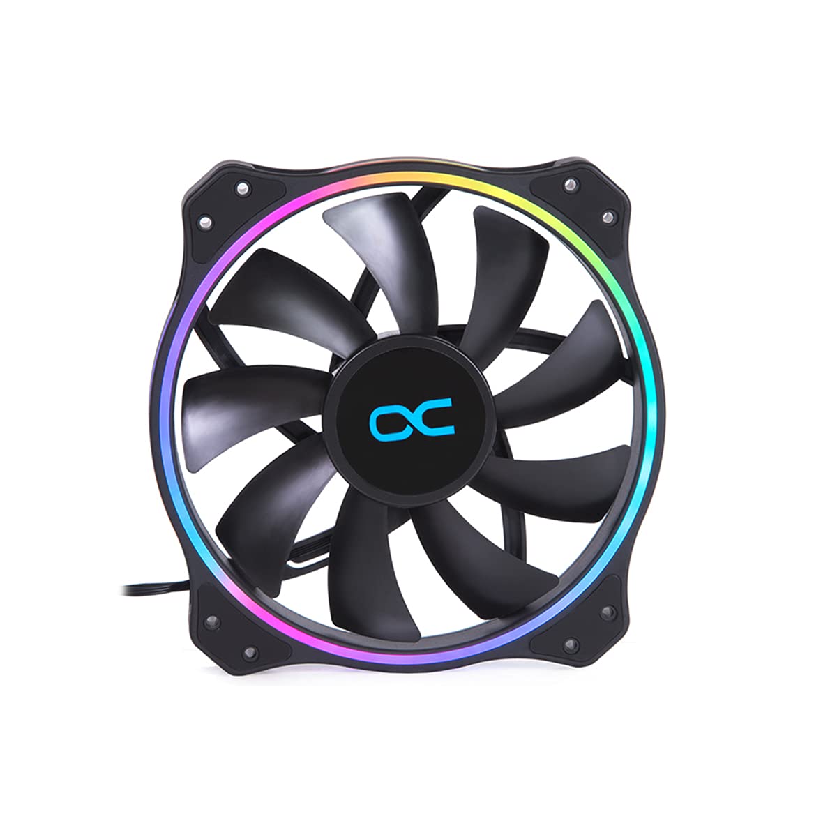 Alphacool Eiszyklon Aurora LUX PRO Digital RGB 200x200x25mm, case fan (black) ventilators