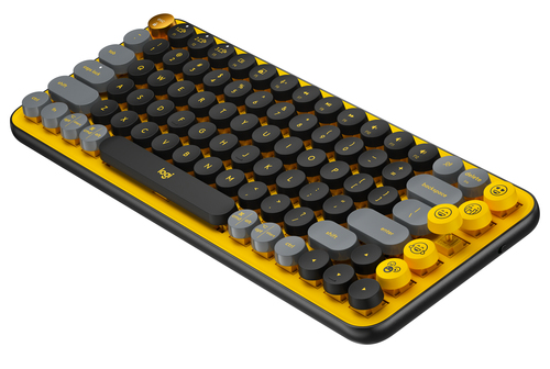 LOGITECH POP KEYS WRLS MECH.KEYB. EMOJI BLAST-YELLOW - FRA - CENTRAL klaviatūra