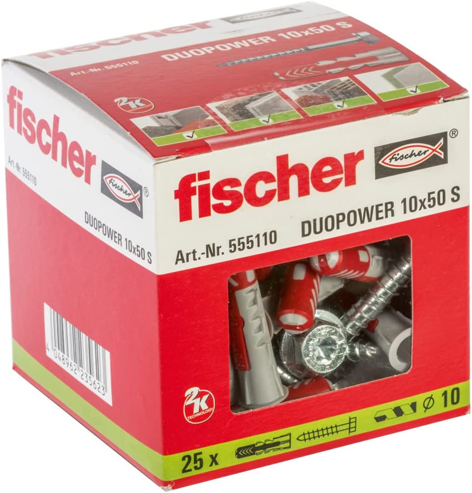Fischer 555110 Schraubanker/Dübel Spreizdübel 5 cm 25 Stück(e) (555110) 4048962235623